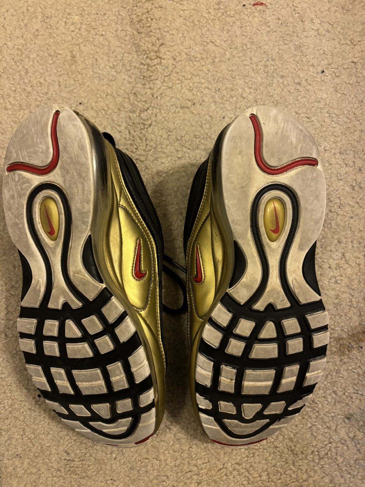 Nike Nike Air Max 97 Black Metallic Gold Size US 9 / EU 42 - 7 Thumbnail