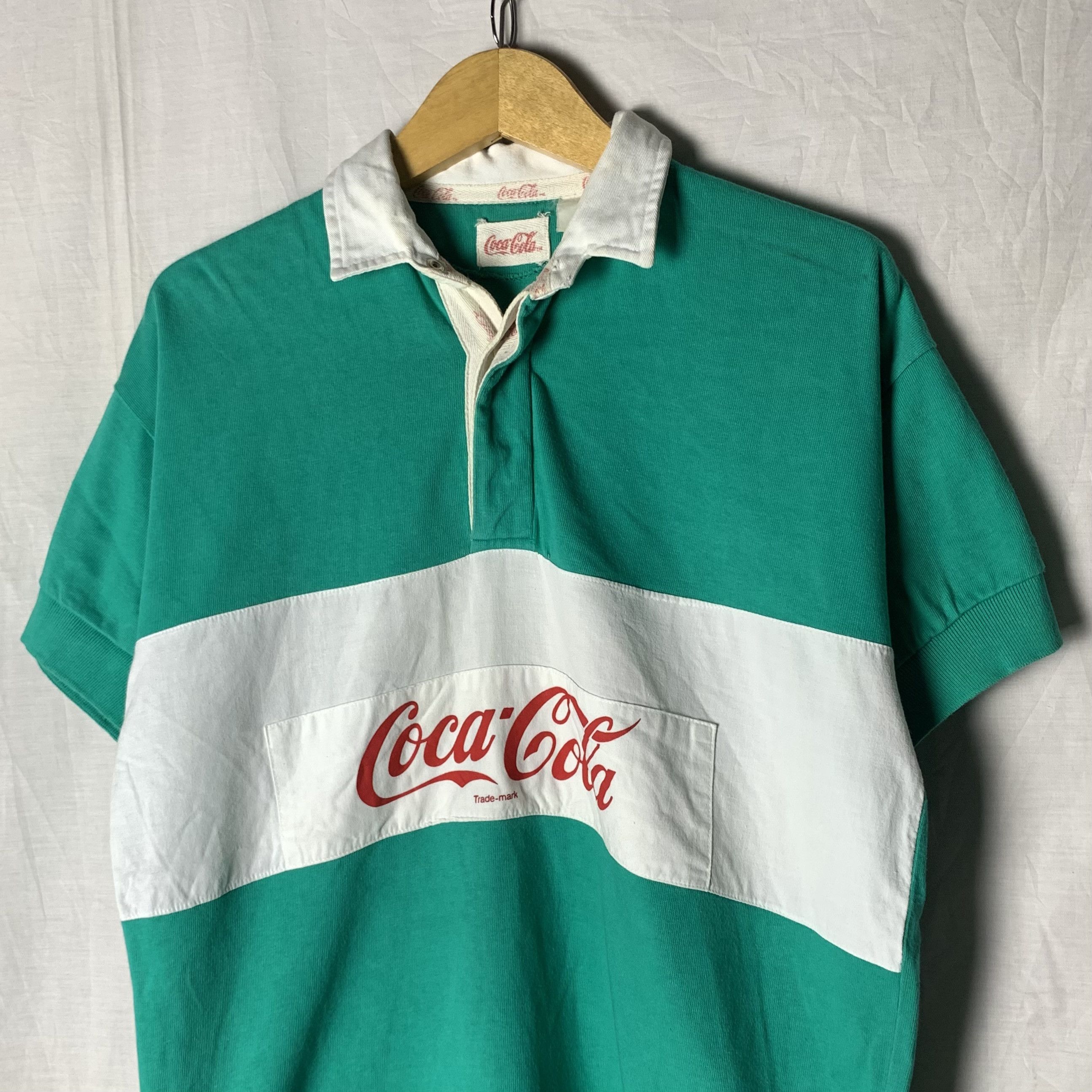 Coca Cola Vintage Coca Cola Polo Rugby Shirt Size US M / EU 48-50 / 2 - 2 Thumbnail