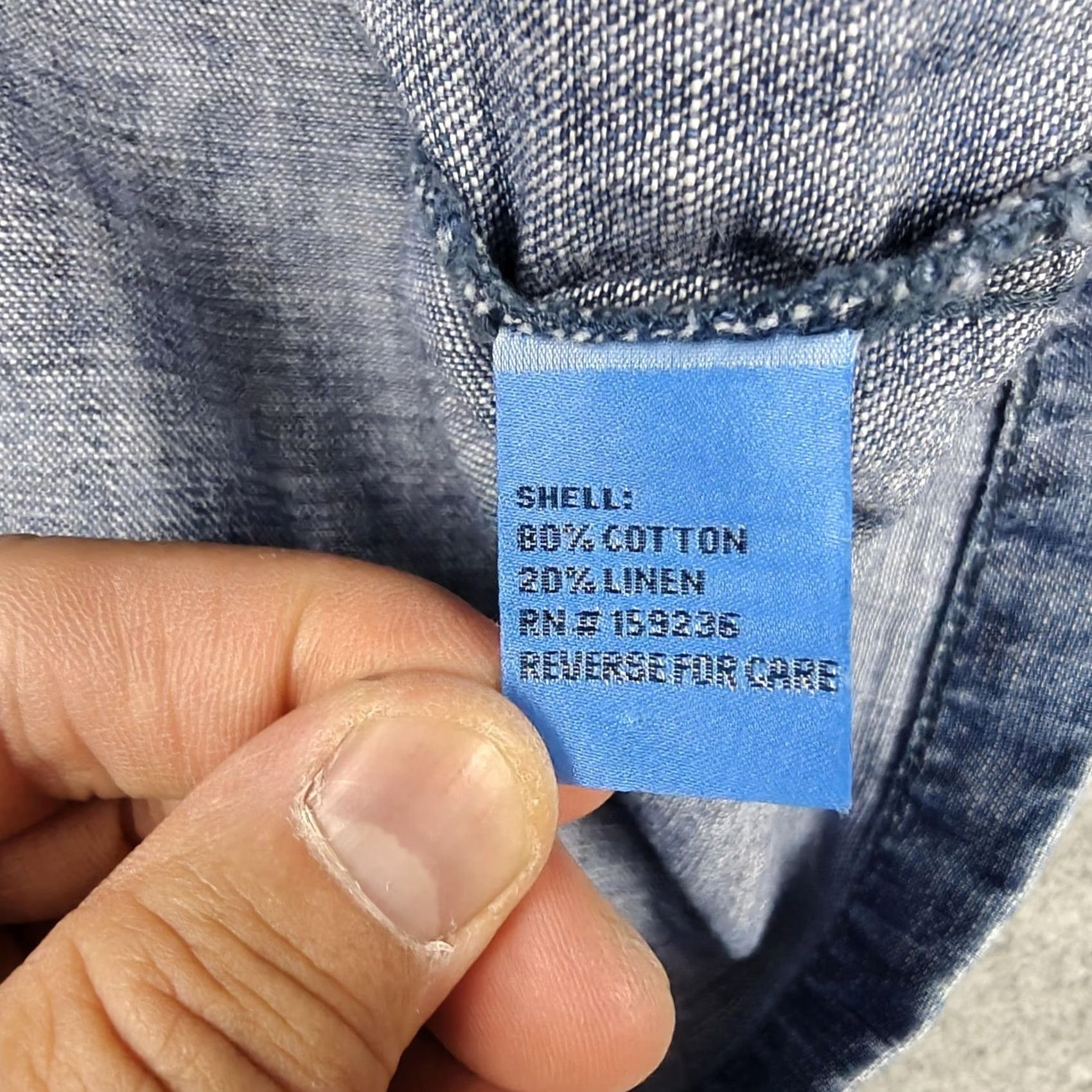 J.McLaughlin VINTAGE J McLaughlin Jacket Womens Small Blue Linen Chambray Button Front Pockets Size S / US 4 / IT 40 - 4 Thumbnail
