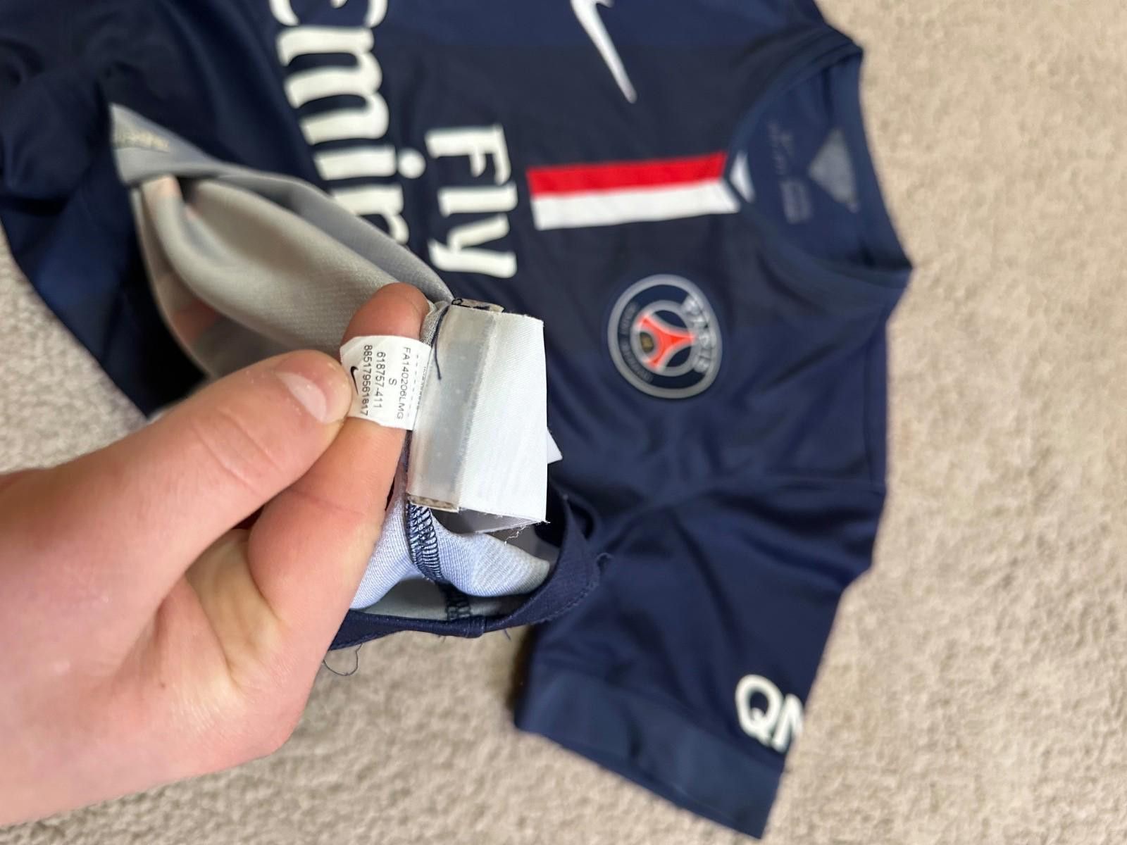 Nike PSG Paris Saint-Germain 2014 Soccer Jersey Football Shirt Size US S / EU 44-46 / 1 - 7 Thumbnail