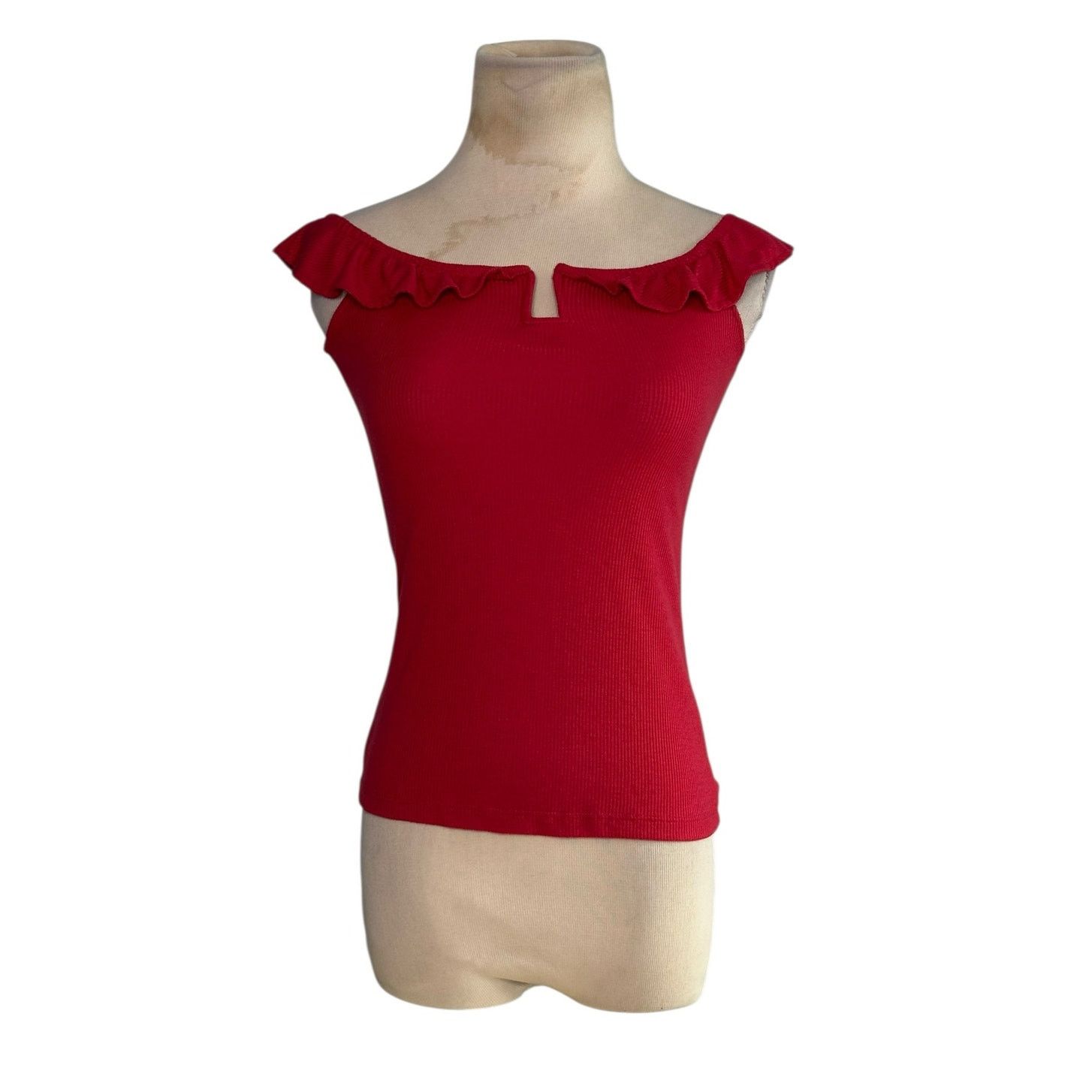 Aeropostale Seriously Soft red off the Shoulder tank top size Small Size S / US 4 / IT 40 - 1 Thumbnail