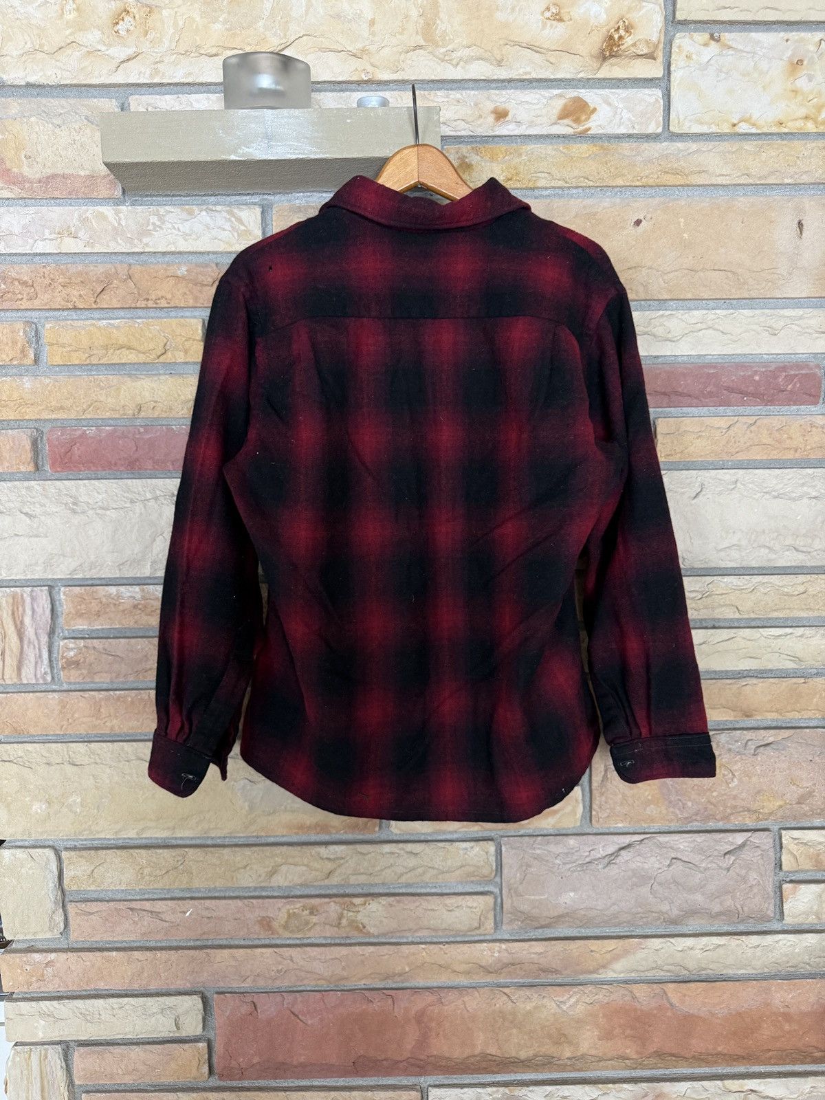 Vintage 60s Golden Line Single Needle Shadow Plaid Flannel