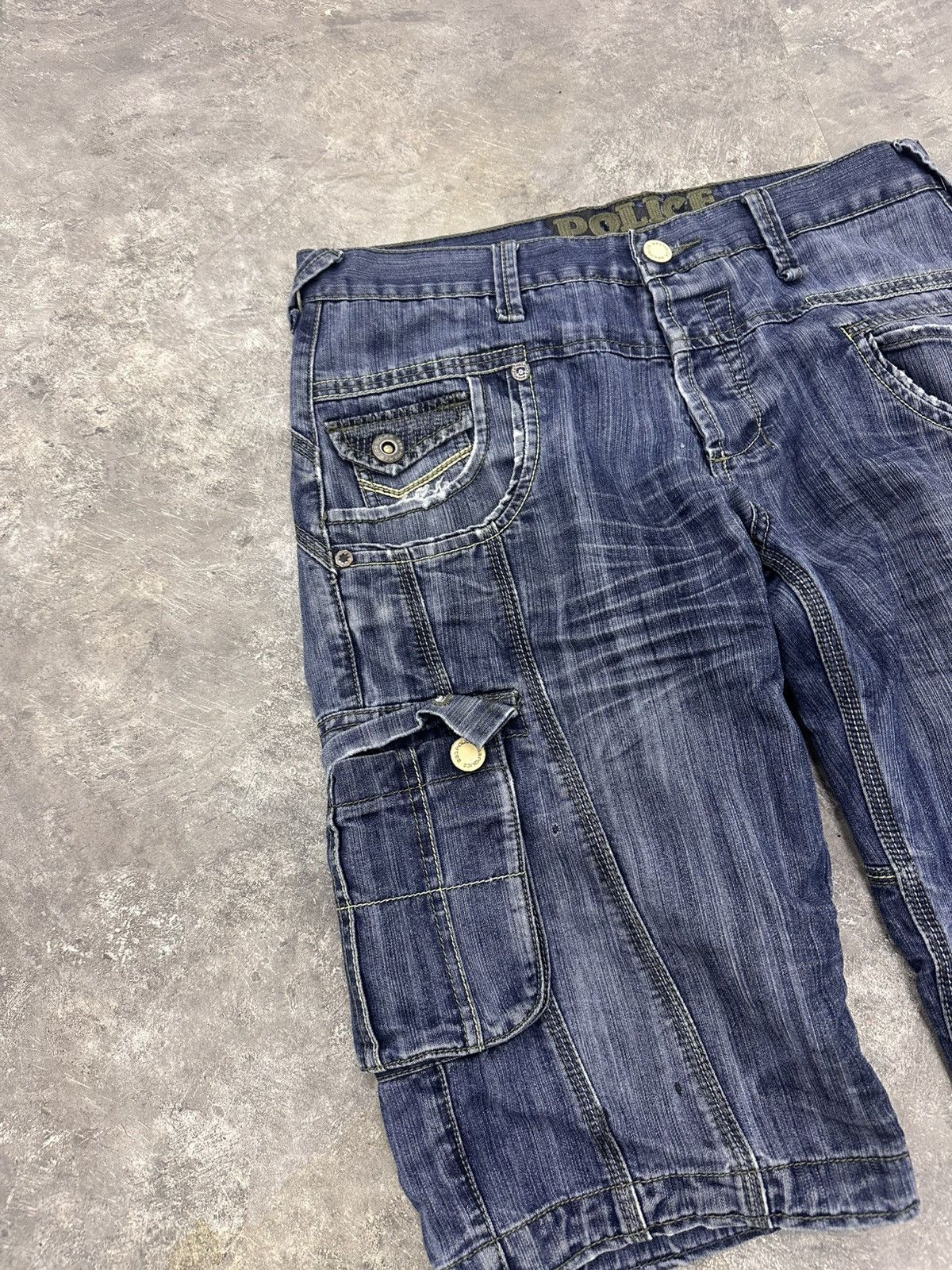 Vintage 883 Police Vintage Denim Baggy Shorts Size US 32 / EU 48 - 6 Thumbnail