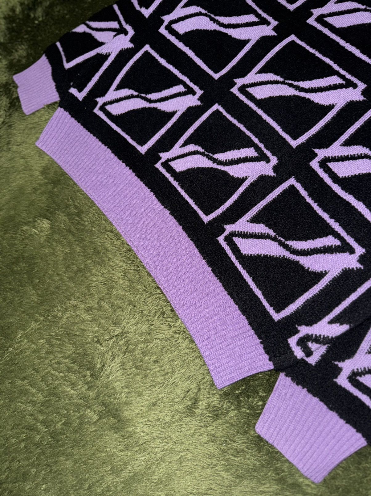 WE11DONE [M] We11done Square Logo Jacquard Fleece Knit Size US M / EU 48-50 / 2 - 3 Thumbnail