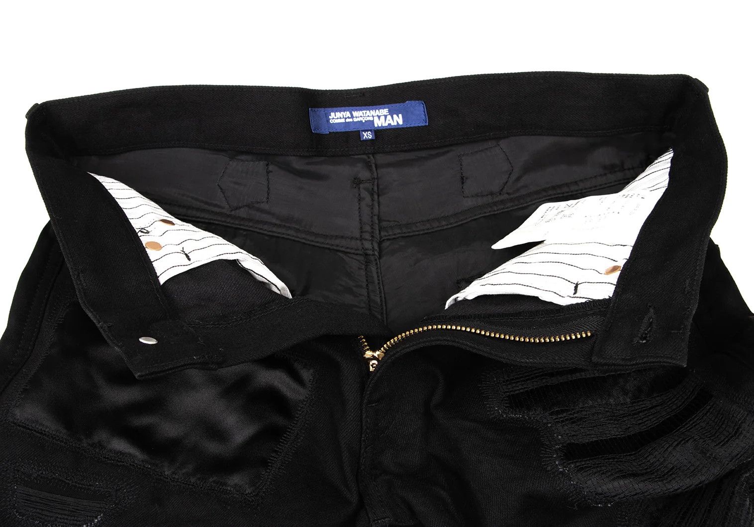 Junya Watanabe Cotton Patch Design Tapered Pants in Black, Size XS Size US 30 / EU 46 - 7 Thumbnail