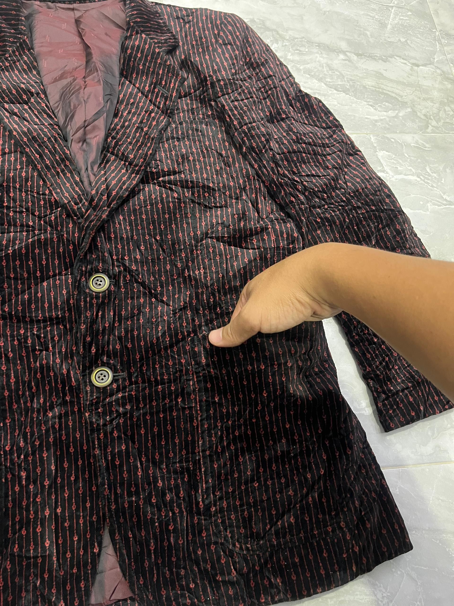 Japanese Brand Niedieck Brilliant Velvet Blazer German Fabric Size 38S - 12 Thumbnail