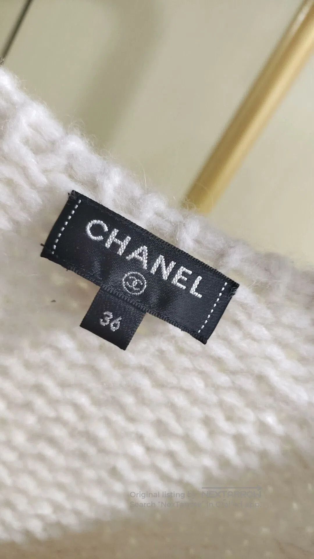 Chanel Chanel White Mid-Length Sweater. Size M / US 6-8 / IT 42-44 - 3 Thumbnail