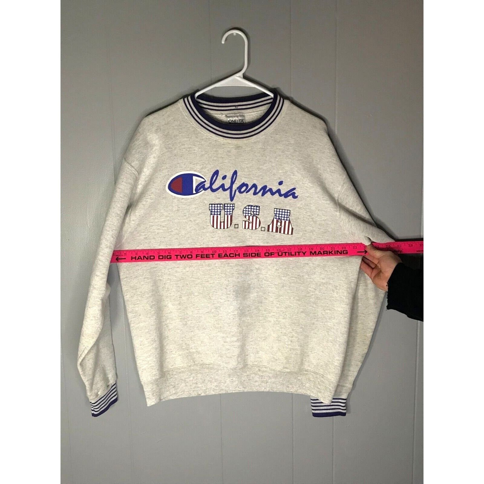 Champion × Vintage Vintage California USA Champion Gray Sweatshirt Crewneck Siz Size L / US 10 / IT 46 - 6 Thumbnail