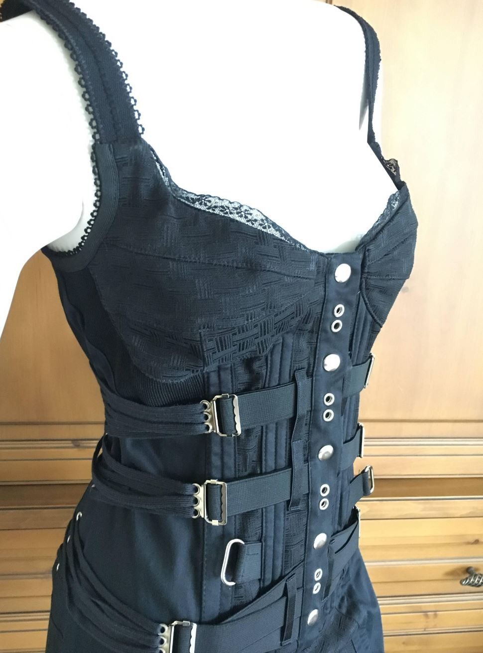 Dolce & Gabbana D&G Dolce and Gabbana Bondage Bustier Medium Corset Dress Size M / US 6-8 / IT 42-44 - 6 Thumbnail