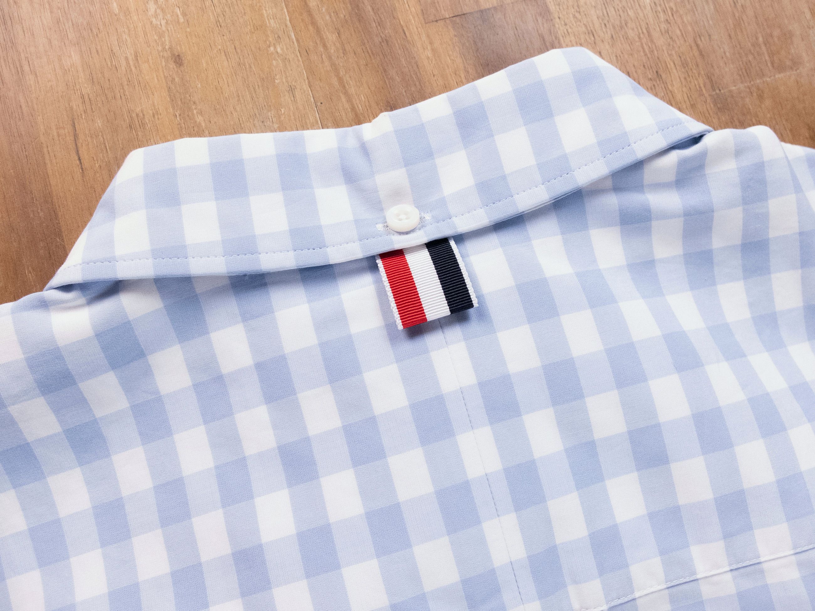 Thom Browne THOM BROWNE blue white gingham cotton gathered shirt dress Size M / US 6-8 / IT 42-44 - 10 Thumbnail