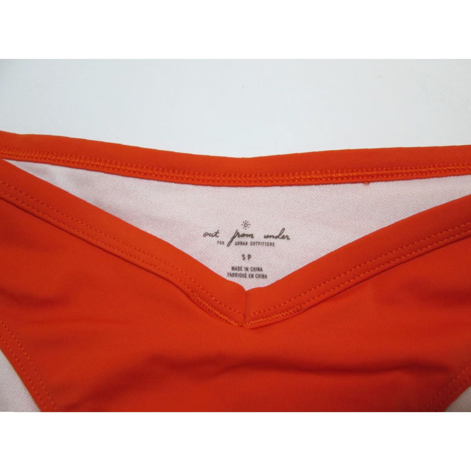 Vintage Out From Under Womens Size S Red Cheeky Bikini Bottom Swimwear Beachwear Solid Pattern Size 28" / US 6 / IT 42 - 4 Thumbnail
