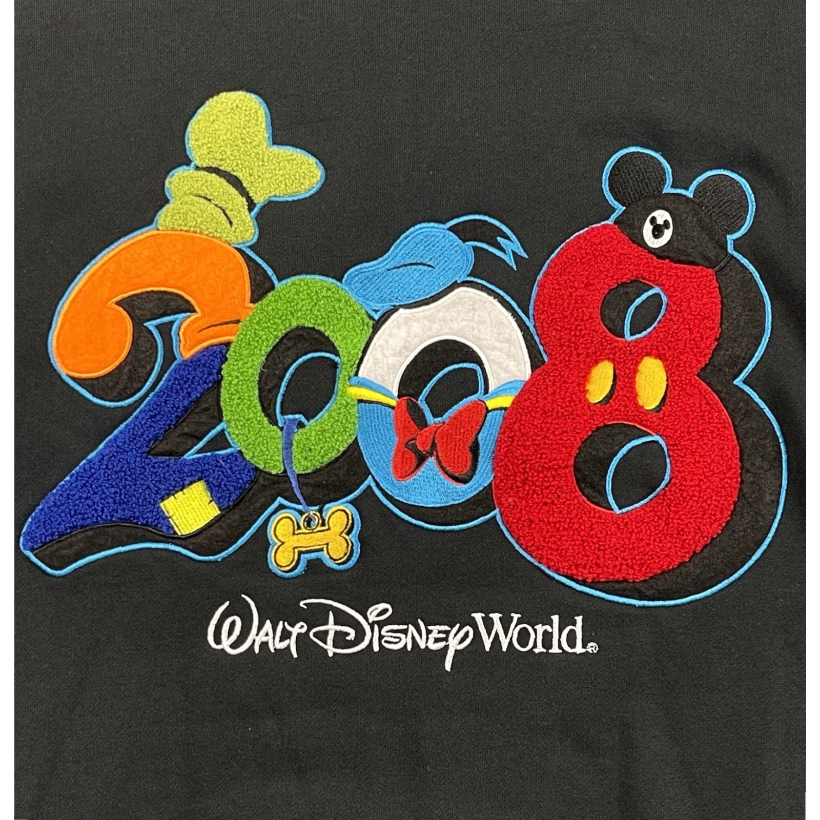 Mickey & Co. Disney Hoodie Sweatshirt Full Zip 2008 World Parks Sz S Mens Black Mickey Goofy Disney Mickey & Co. Hoodie Unisex Adults 90s Embroidered Zip Size US S / EU 44-46 / 1 - 5 Thumbnail