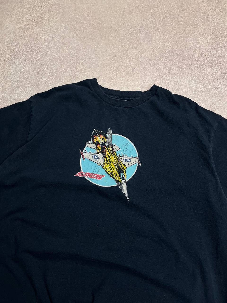 Vintage VINTAGE SUPREME NYC JET T-SHIRT BLACK XL Size US XL / EU 56 / 4 - 3 Thumbnail