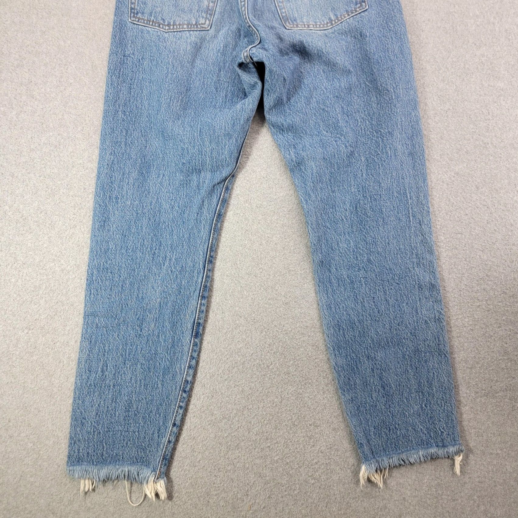 Levi's Levi's Jeans Womens 27 Blue Wedgie High Rise Button Fly Distressed Raw Hem Jeans Size 27" / US 4 / IT 40 - 6 Thumbnail