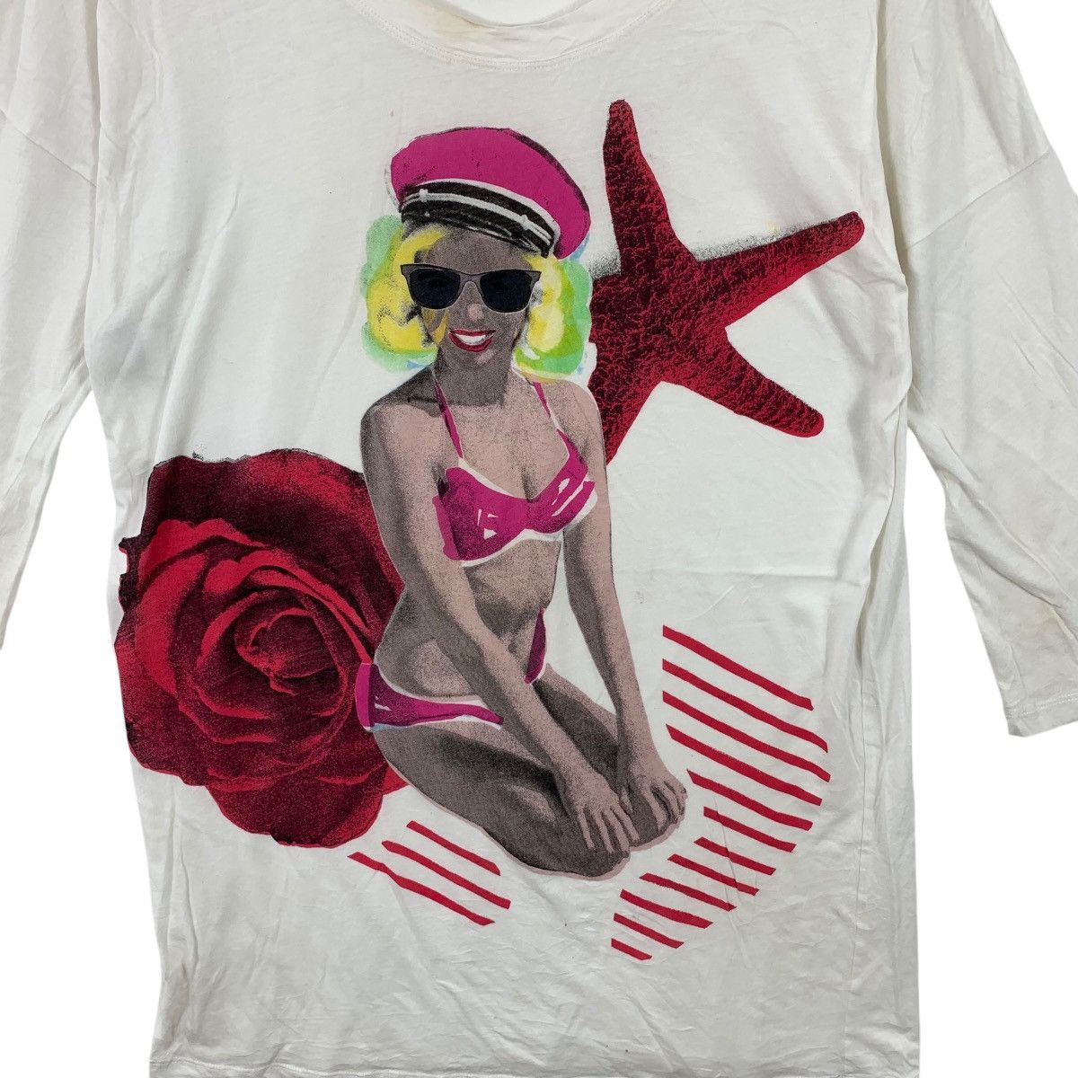 Moschino MOSCHINO CHEAP & CHIC Collection Picnic Tee Shirt Top Size S / US 4 / IT 40 - 3 Thumbnail