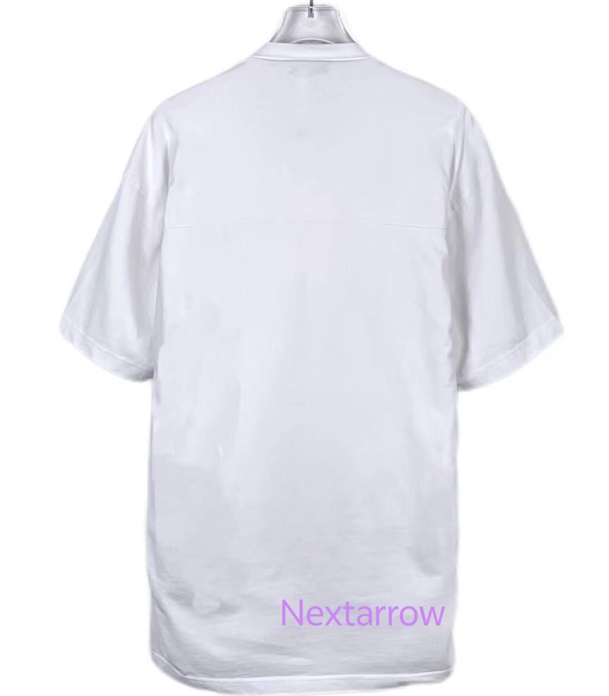Balenciaga Balenciaga White logo embroidered round neck cotton short sl Size US M / EU 48-50 / 2 - 2 Thumbnail