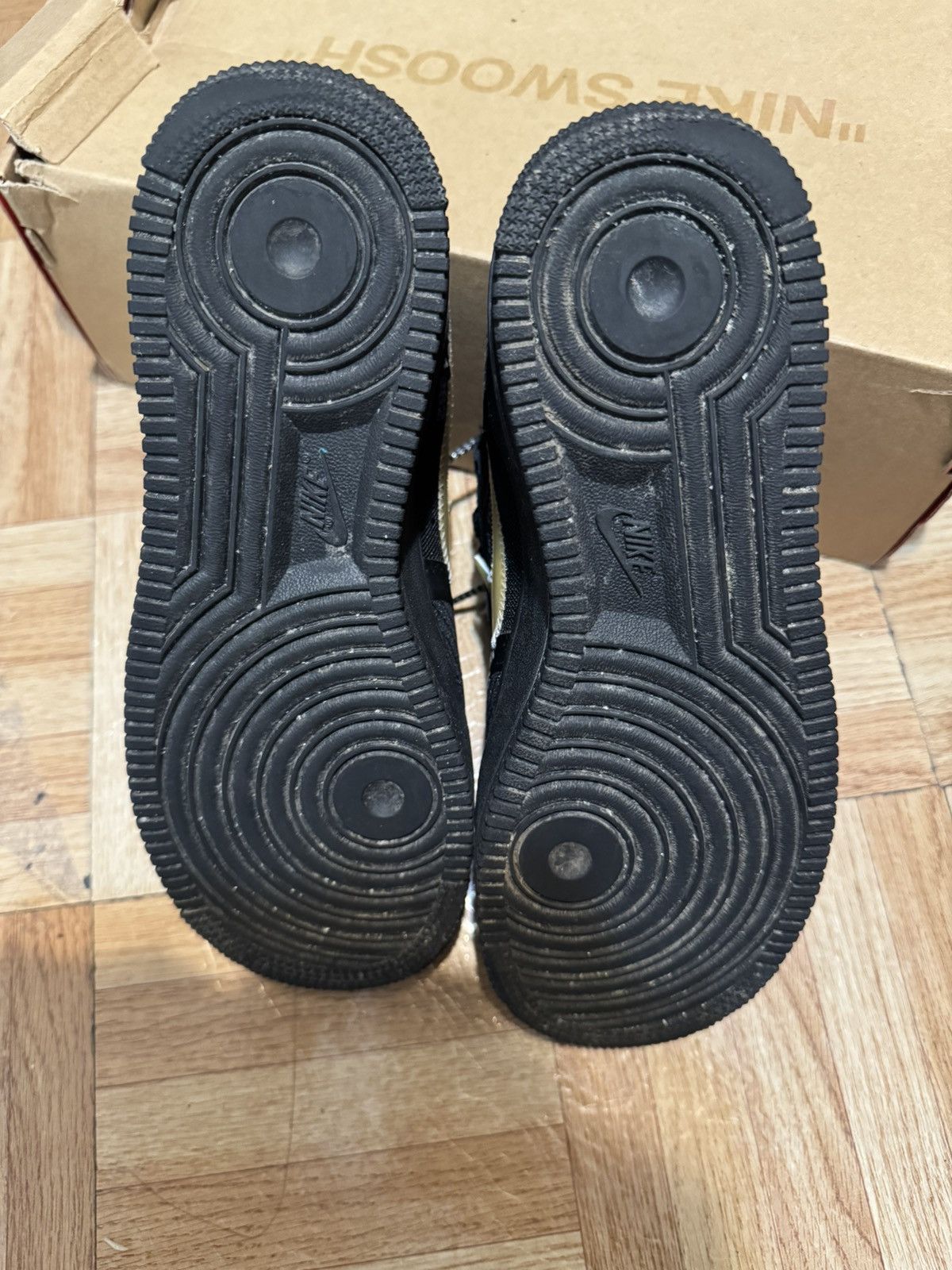 Nike × Off-White Off-White Nike Air Force 1 Black Size US 5.5 / EU 38 - 5 Thumbnail