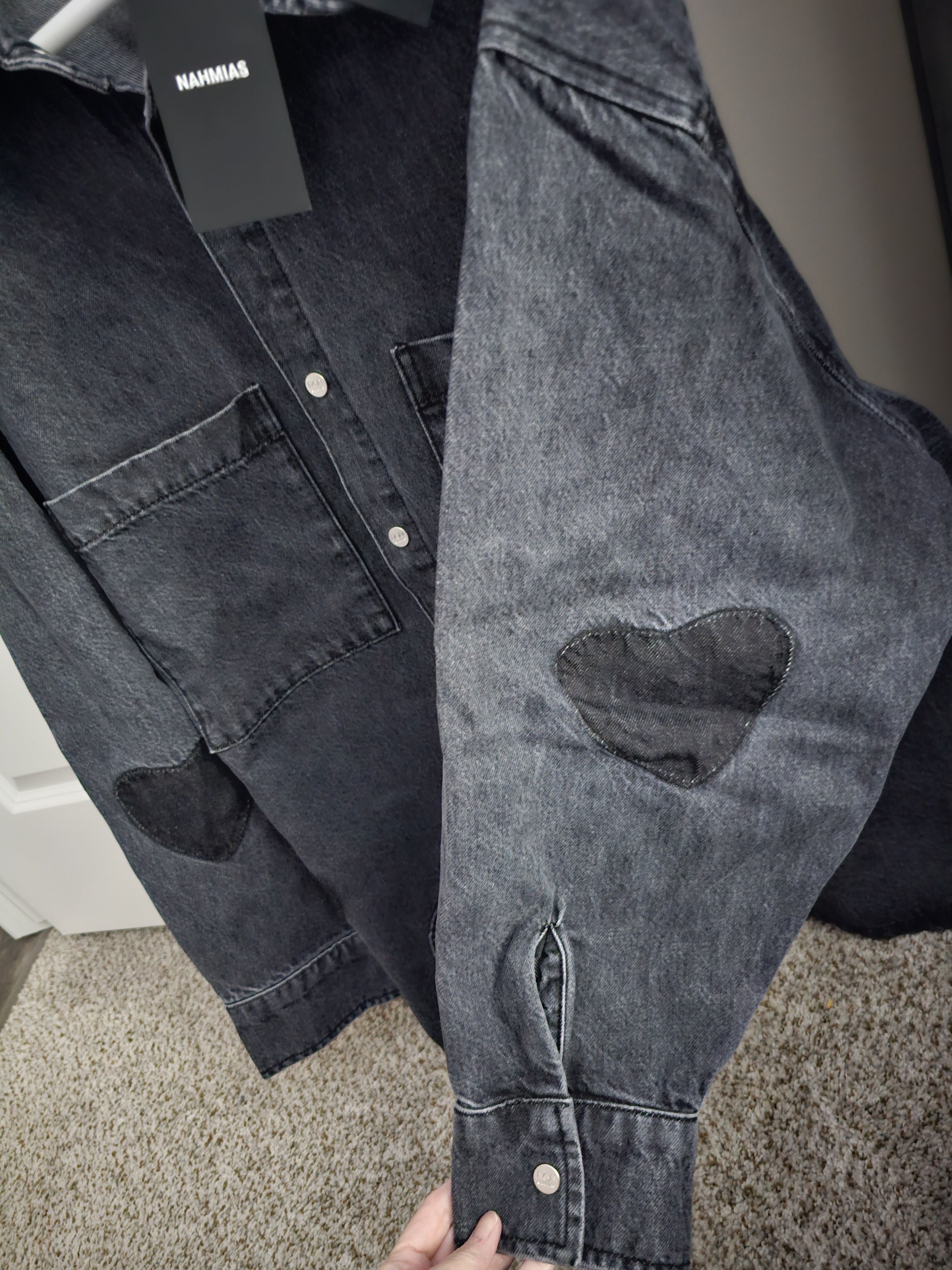 Nahmias Nahmias Heart Patch Work Denim Shirt Size US XXL / EU 58 / 5 - 10 Thumbnail