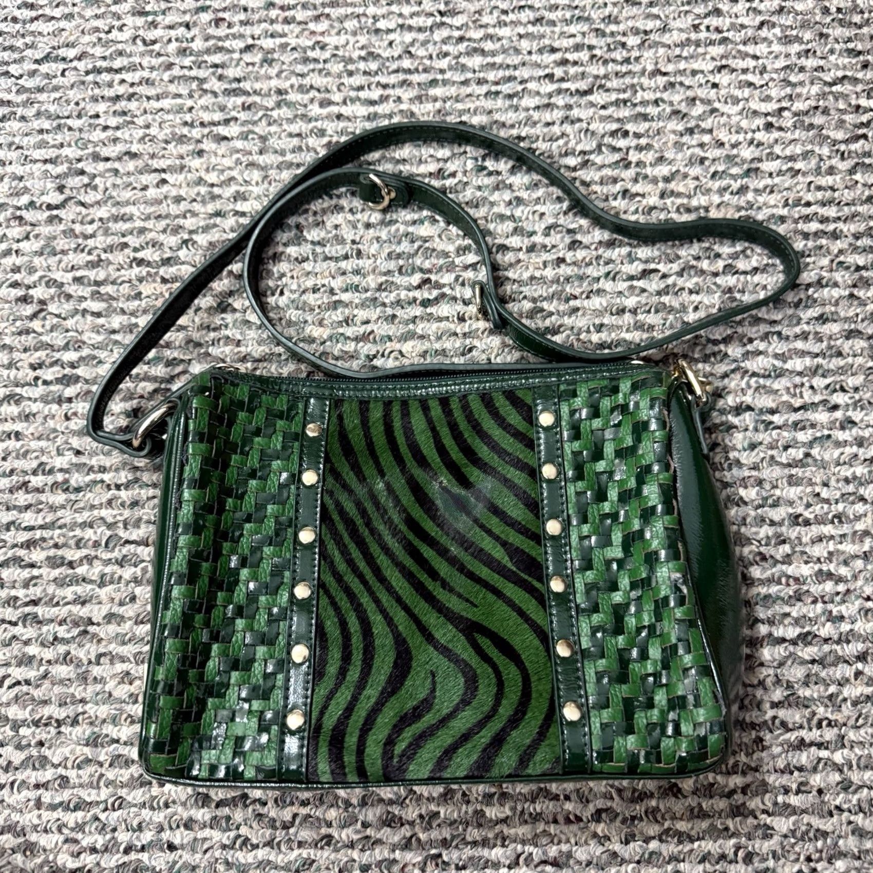 Vintage VINTAGE Sharif Satchel/Top Handle Bag Green Leather Satchel medium Women Size ONE SIZE - 2 Thumbnail