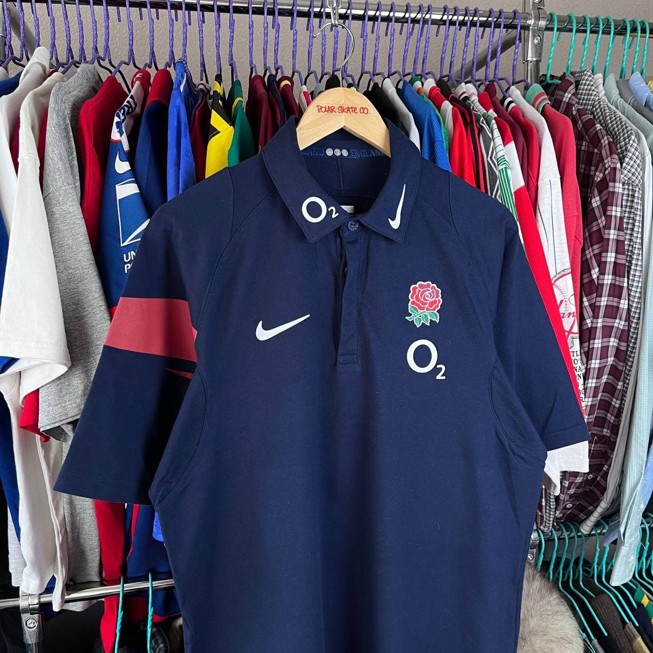 Other Vintage 00s Nike England Rugby Football Jersey Polo T Shirt Size US L / EU 52-54 / 3 - 1 Thumbnail