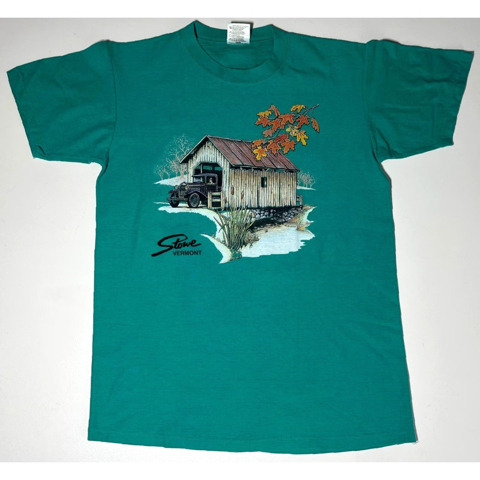 Vintage **Vintage 90s Stowe Vermont Teal T-Shirt Made in USA Sz M** User: Vintage 90s Stowe Vermont Teal T-Shirt Made in USA Sz M Size US M / EU 48-50 / 2 - 3 Thumbnail