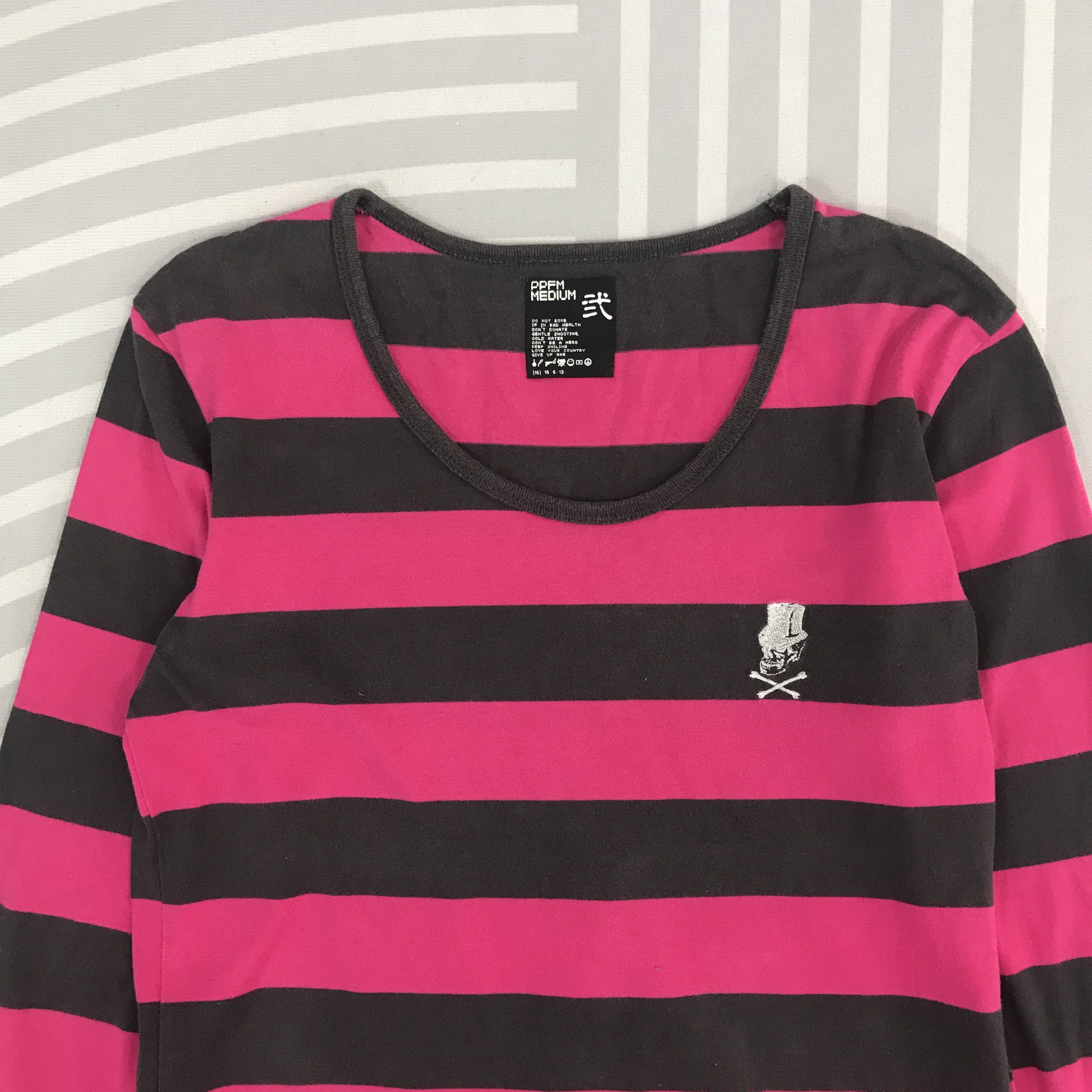 Vintage PPFM Striped design punk style Long Sleeve T-Shirt
