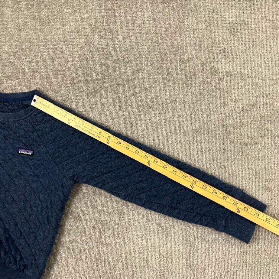 Patagonia PATAGONIA Sweater Womens Small Cropped Blue Organic Cotton Quilt Crew Neck Hike Size S / US 4 / IT 40 - 5 Thumbnail