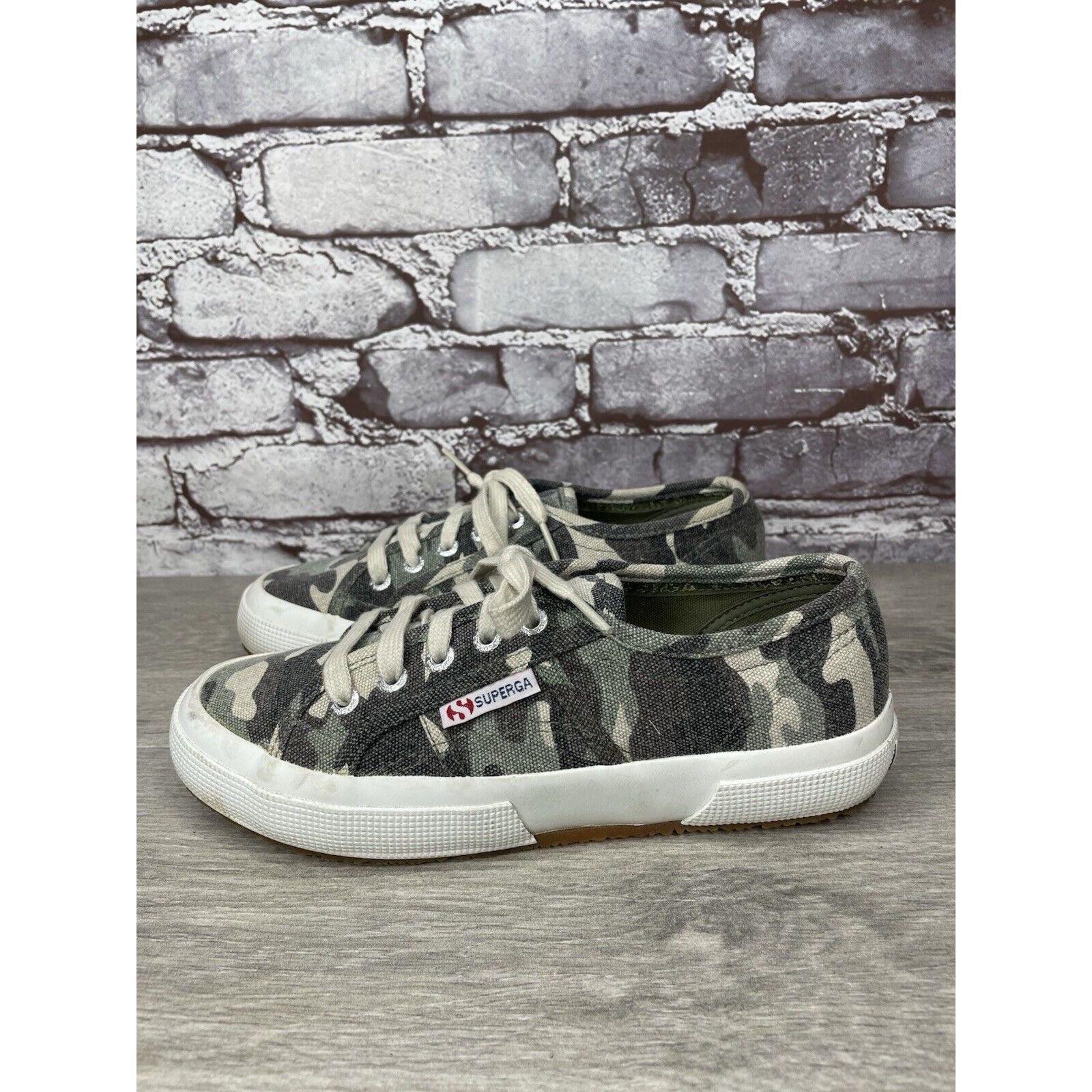 Superga Superga Camo Army Canvas Fabric Lace Up Casual Sneakers Shoe Size US 6 / IT 36 - 18 Thumbnail