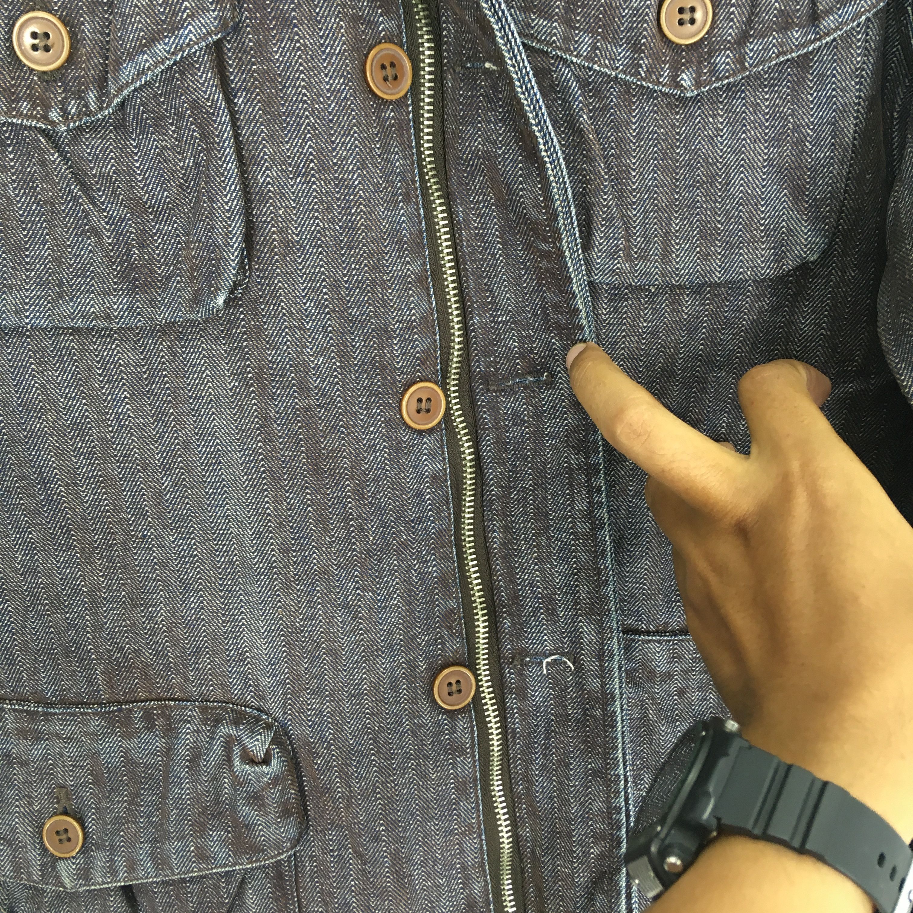 Japanese Brand Vintage 90s Retro Denim Jeans Workers FrenchworkJacket Size US M / EU 48-50 / 2 - 8 Thumbnail