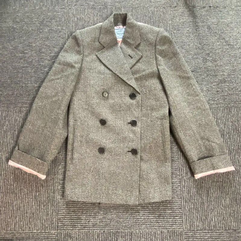 Prada Prada Women’s Double-Breasted Cotton Coat in Dark Gray Size M / US 6-8 / IT 42-44 - 1 Thumbnail