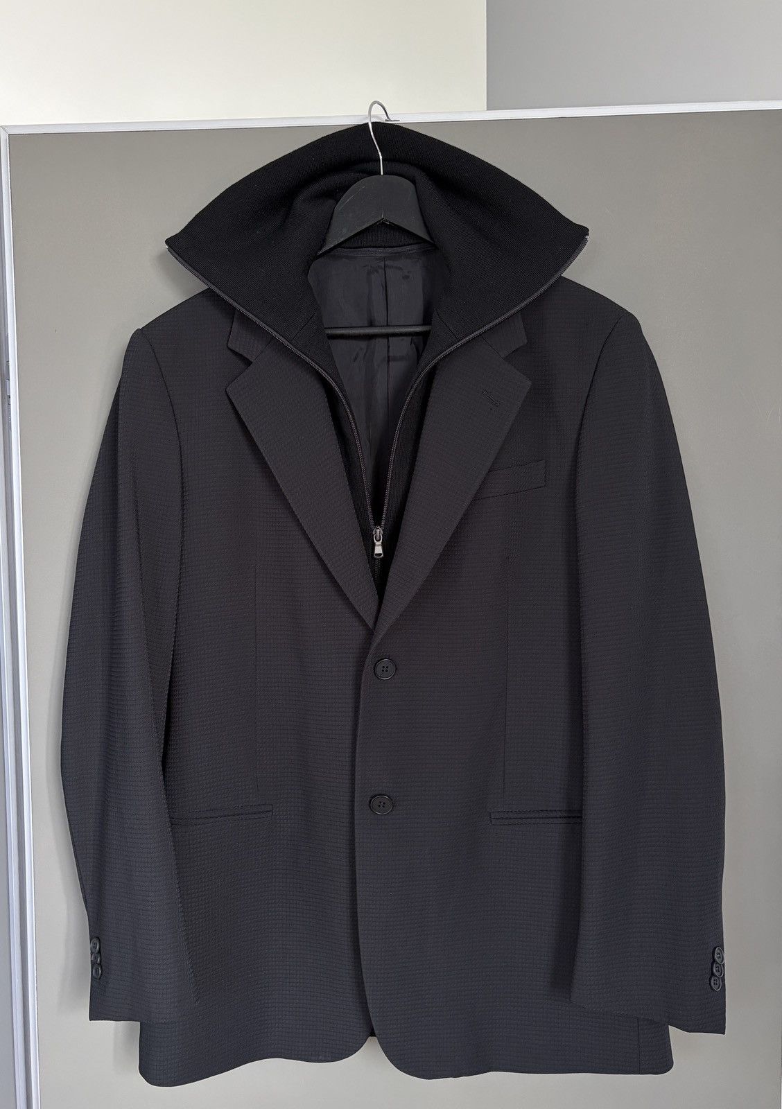 Emporio Armani Emporio Armani Brad Line Wool Blazer With Sweater Collar Size US M / EU 48-50 / 2 - 6 Thumbnail