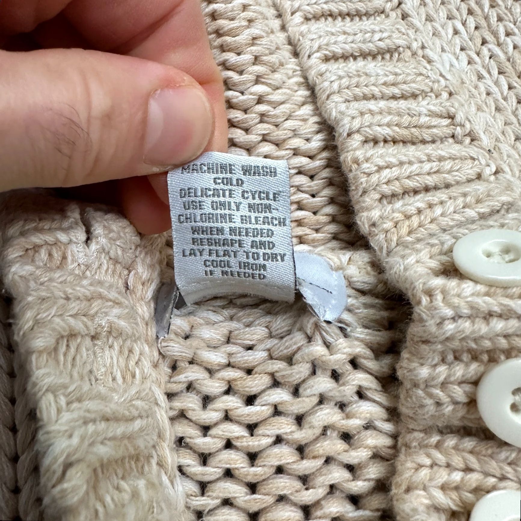 Soft Surroundings Soft Surroundings Hoodie Women Small Beige Knit Cropped Pullover Crochet Solid Designer Classic Size S / US 4 / IT 40 - 5 Thumbnail