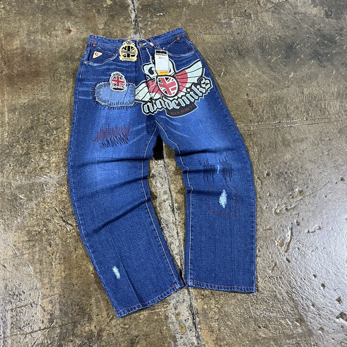 Akademiks × Vintage Crazy Vintage Y2K Baggy Jeans Faded JNCO Skater Wide Leg Size US 34 / EU 50 - 7 Thumbnail