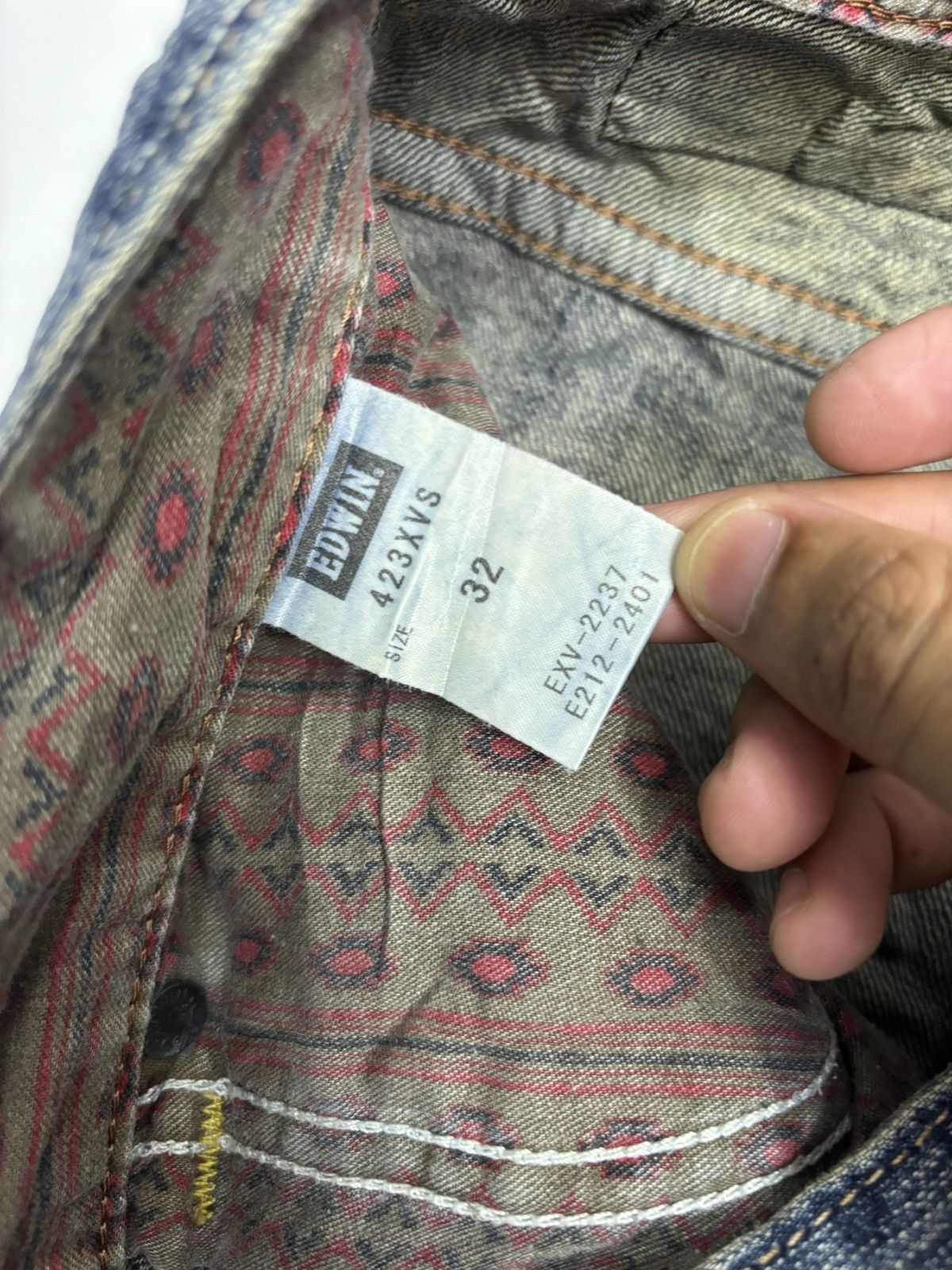 Edwin × If Six Was Nine × Le Grande Bleu (L.G.B.) 🔥EDWIN EXCLUSIVE VINTAGE RUSTY MUD WASH BAGGY JEANS DISTRESS Size US 33 - 10 Thumbnail