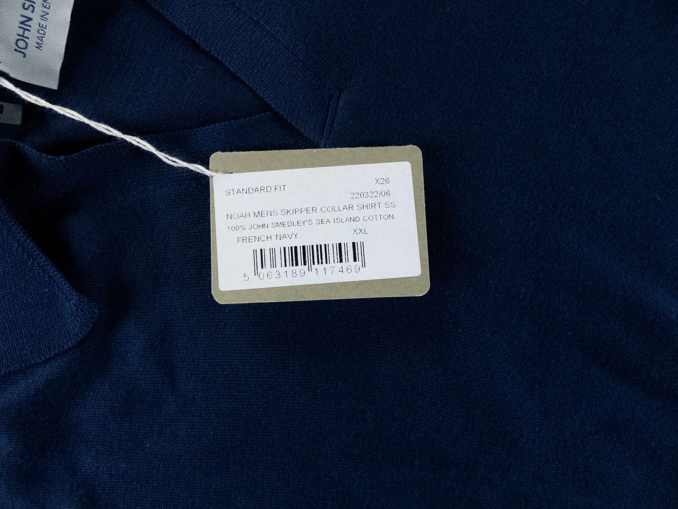 John Smedley JOHN SMEDLEY Noah navy blue knit cotton polo shirt XXL q Size US XXL / EU 58 / 5 - 6 Thumbnail