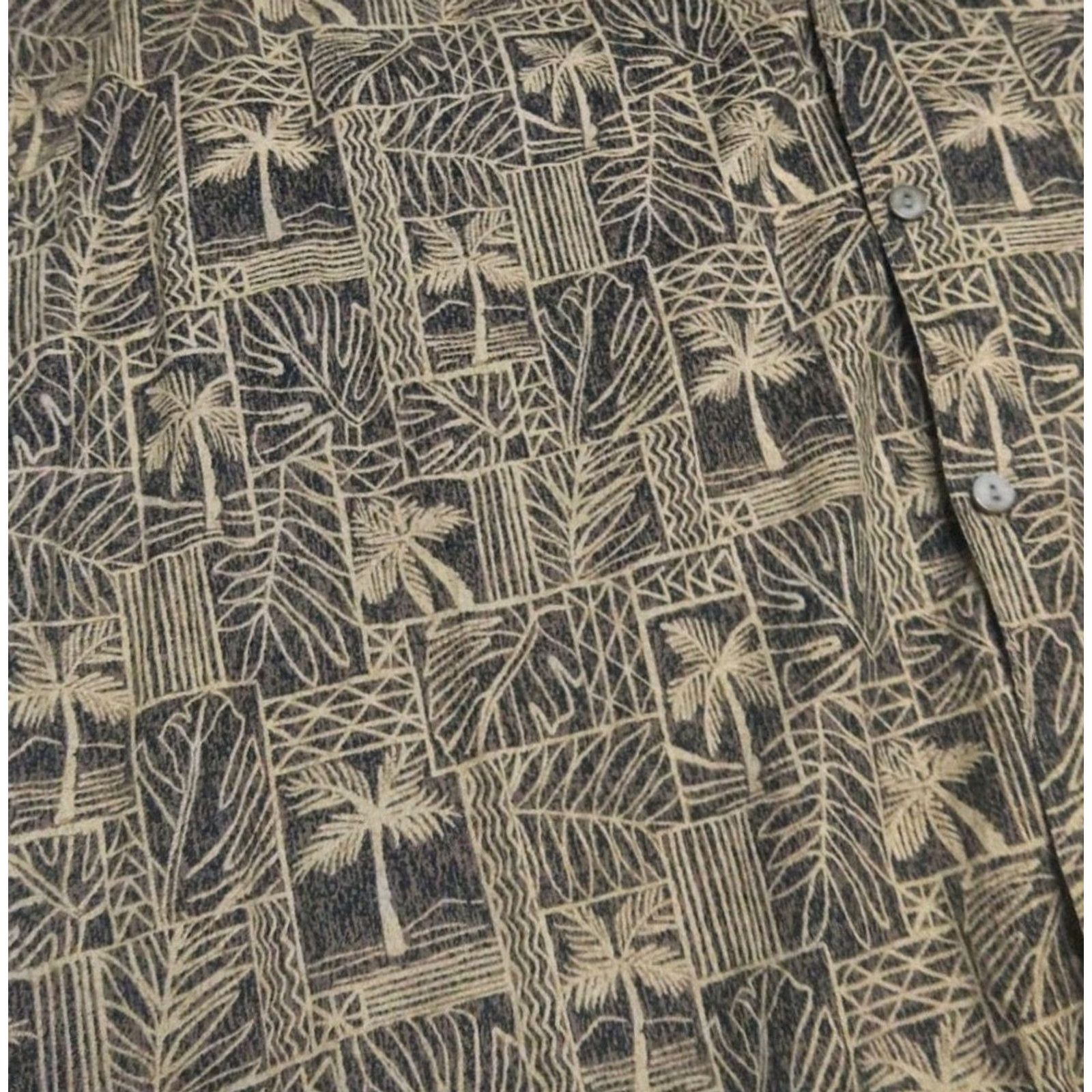 Tori Richard Tori Richard Shirt Men 2XL Beige Floral Cotton Button Up Hawaiian Geometric Shirt Size US XXL / EU 58 / 5 - 6 Thumbnail