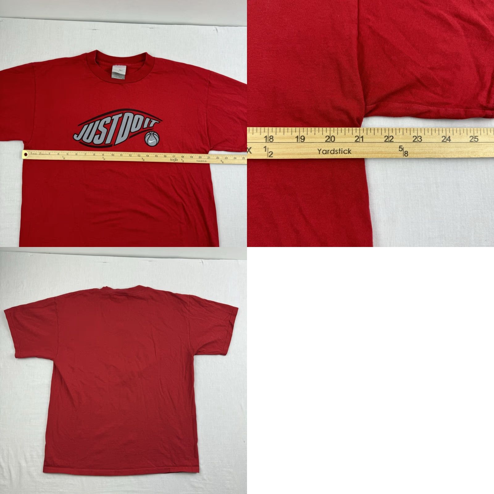 Nike Vintage Nike Shirt Adult Large Red Silver Tag Y2K Grunge 2000s Just Do It USA Size US L / EU 52-54 / 3 - 8 Thumbnail