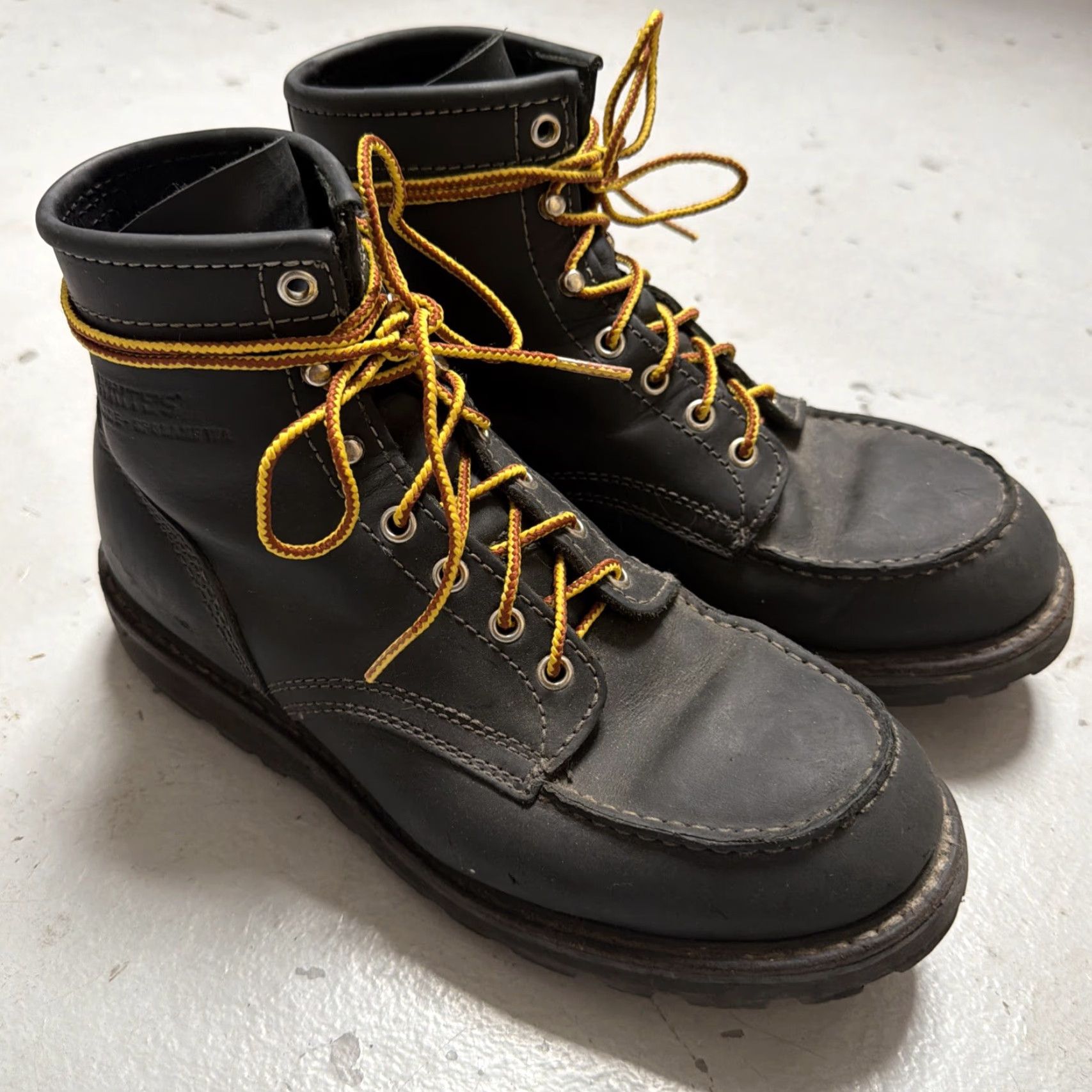 Vintage White’s Boots Perry Moc Toe Black Leather Made In USA 8.5 D Mens Work Boots Black Leather Perry Moc Toe USA 8.5 D Size US 9 / EU 42 - 3 Thumbnail