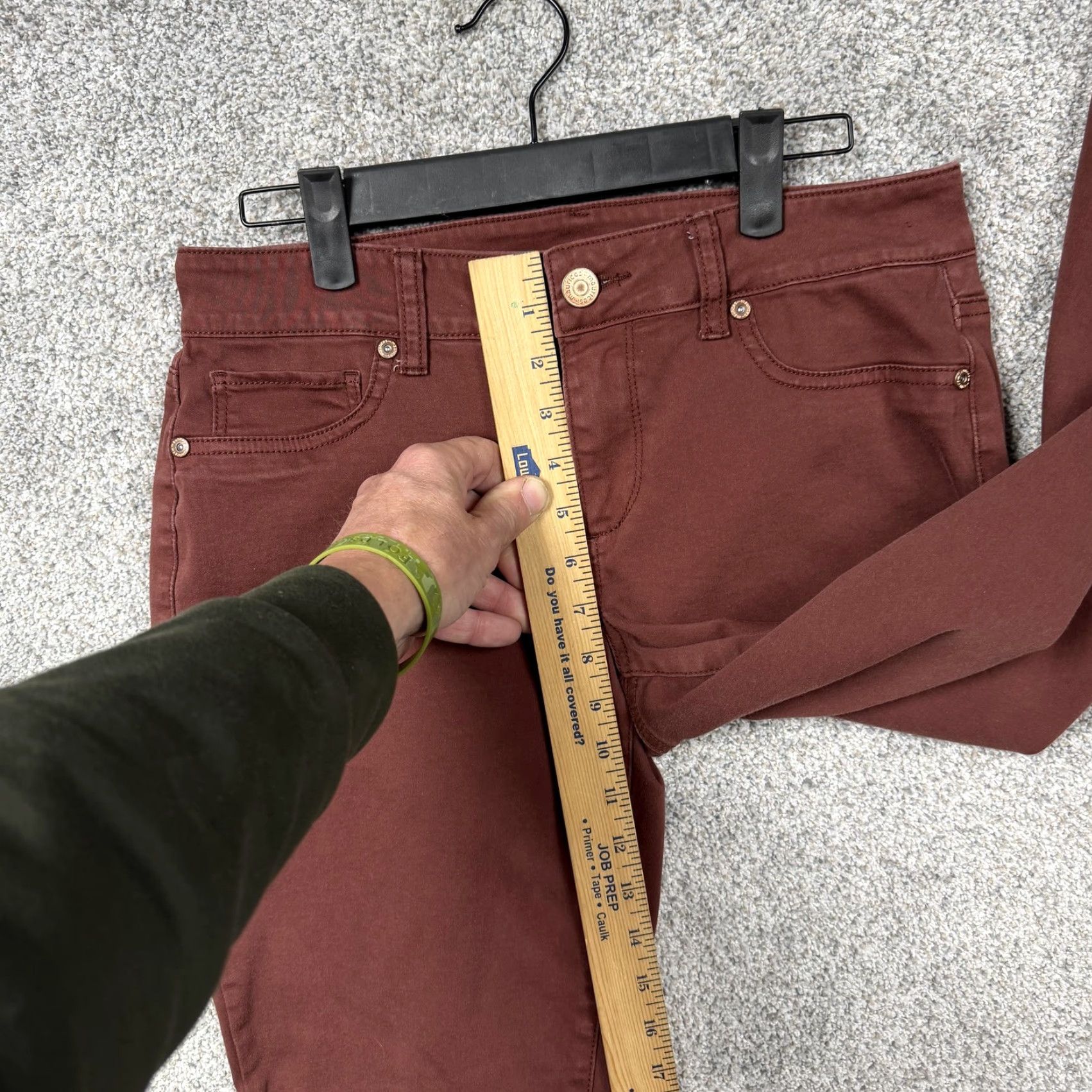 Vintage Maurices Jeans Womens M Rust Reddish-Brown Mid Rise Skinny Stretch Denim 30x28 Size 32" / US 10 / IT 46 - 5 Thumbnail