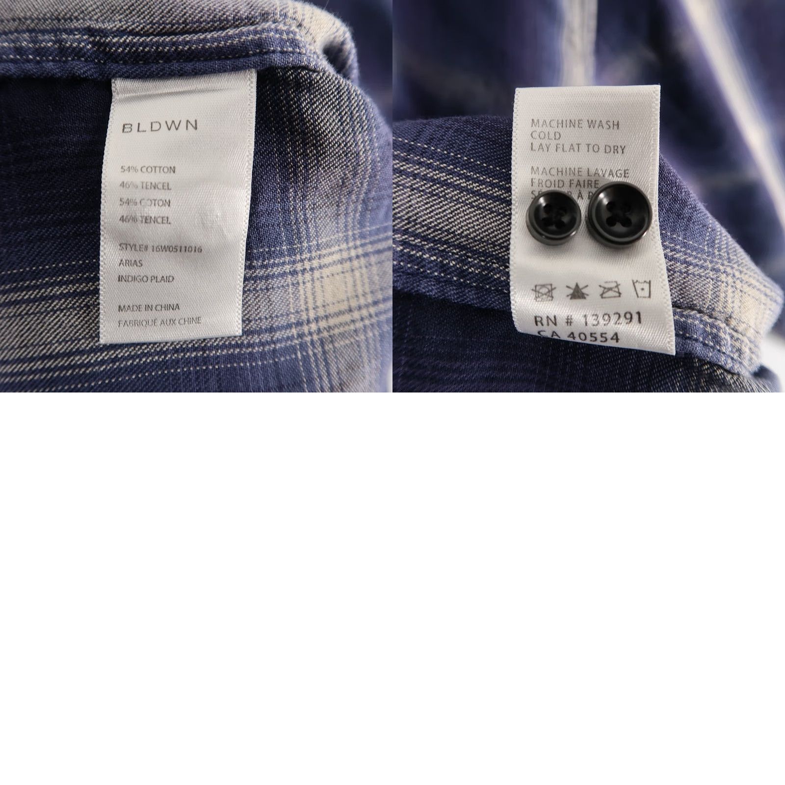 Vintage BLDWN Arias Shirt Mens XL Blue Plaid Button Down Long Sleeve Lightweight Size US XL / EU 56 / 4 - 8 Thumbnail