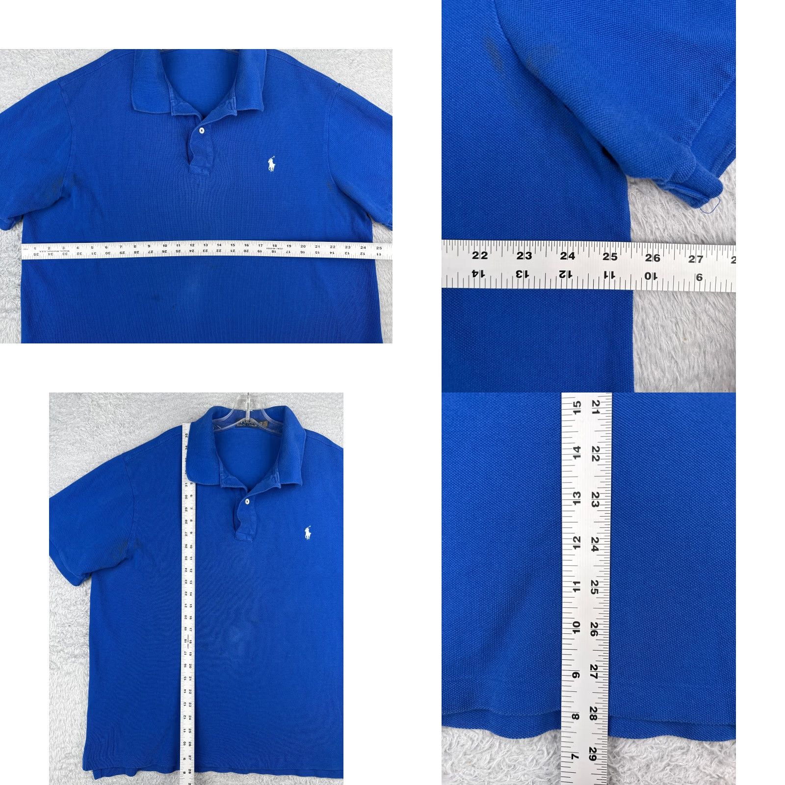 Ralph Lauren VINTAGE Polo Ralph Lauren Shirt Adult 2XL Blue 100% Cotton Short Sleeve Polo Mens 2XL Size US XXL / EU 58 / 5 - 8 Thumbnail