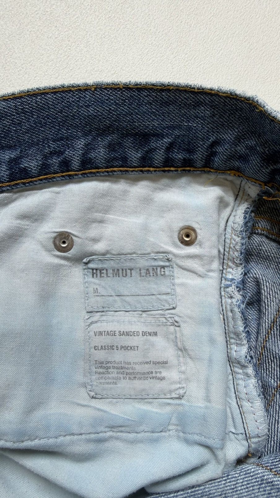 Helmut Lang Thrashed ‘Vintage Sanded Denim’ Jeans Size US 33 - 7 Thumbnail
