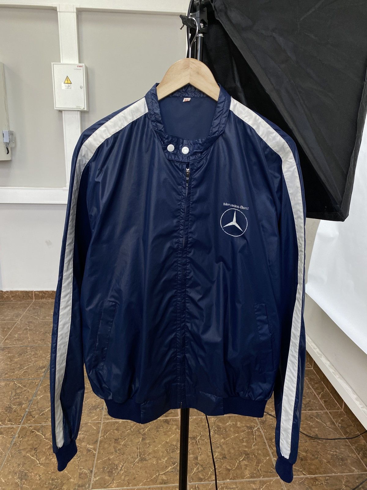 Mercedes-Benz 🇩🇪 Vintage 80s Mercedes Benz Jacket Rare Retro Hype Y2K Size US L / EU 52-54 / 3 - 1 Thumbnail