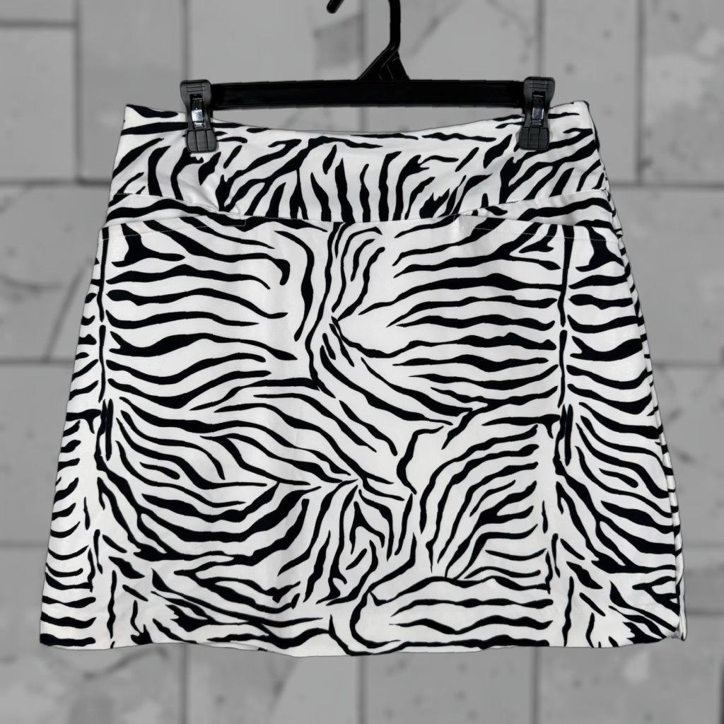 Vintage Tail Zebra Print Athletic Polyester Golf Skirt Womens Size 4 Size 27" / US 4 / IT 40 - 1 Thumbnail