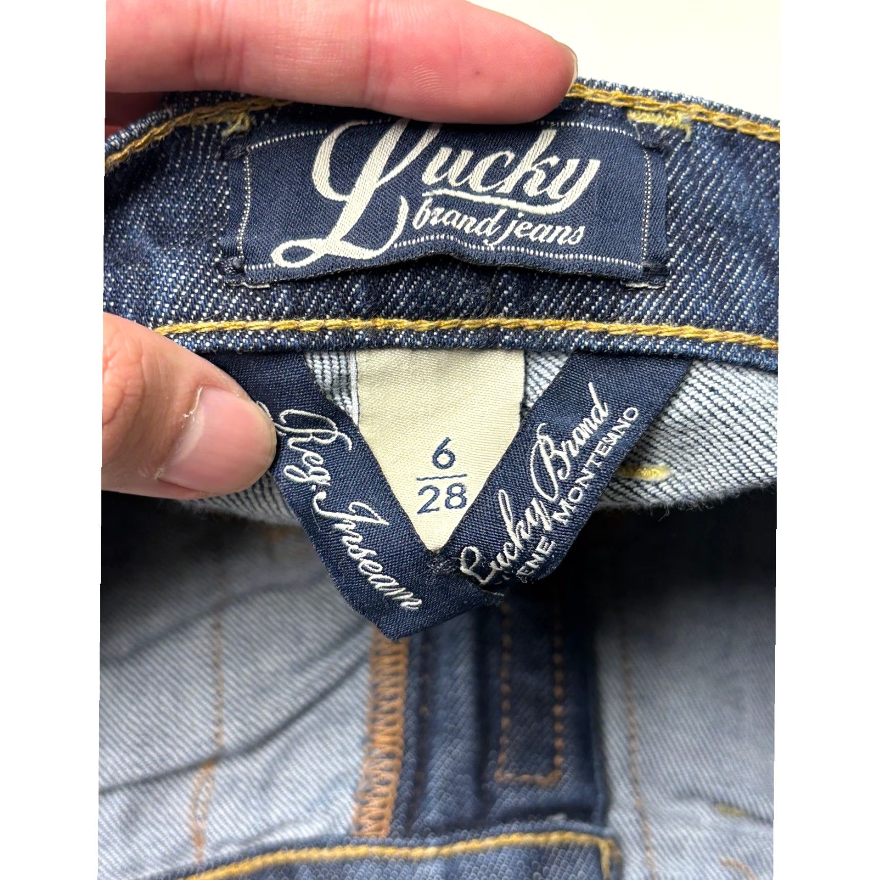 Lucky Brand Lucky Brand New Easy Rider Bootcut Jeans Dark Wash Blue Denim Womens W32 L32 Size 28" / US 6 / IT 42 - 5 Thumbnail