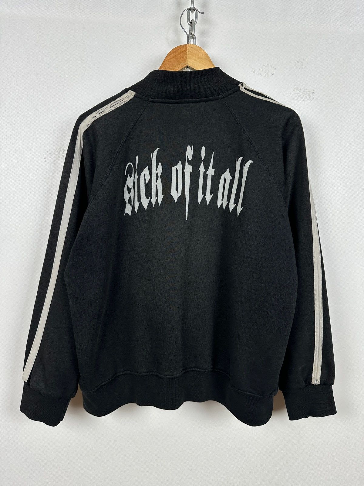 Band Tees Vintage Sick of It All Hardcore Faded Black Zip Track Jacket Size US L / EU 52-54 / 3 - 1 Thumbnail
