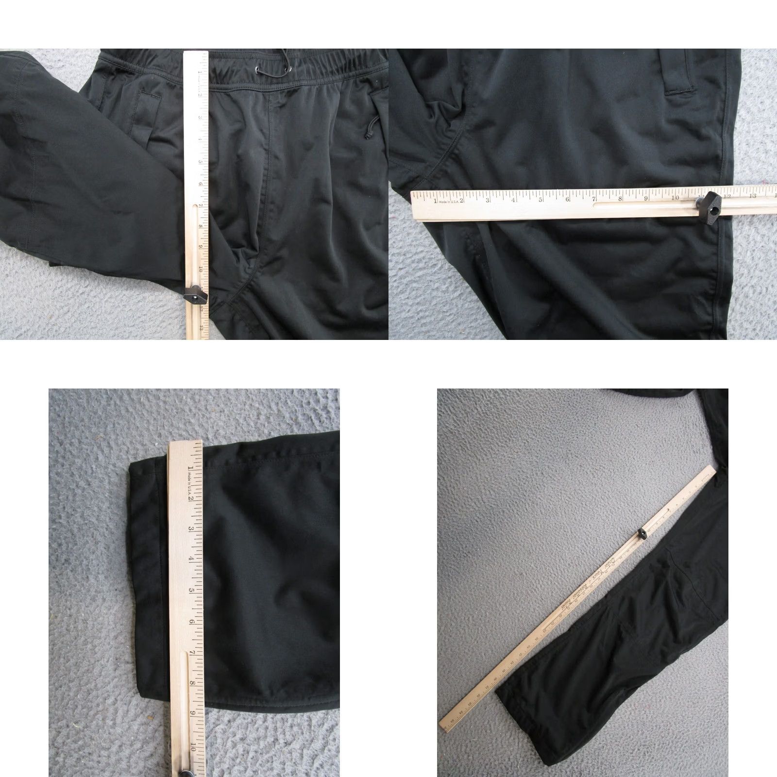 Vintage Cabela's Windbreaker Pants Mens Size M Ankle Zip Elastic Waist Cargo Pocket Black Polyester Size US 31 - 8 Thumbnail