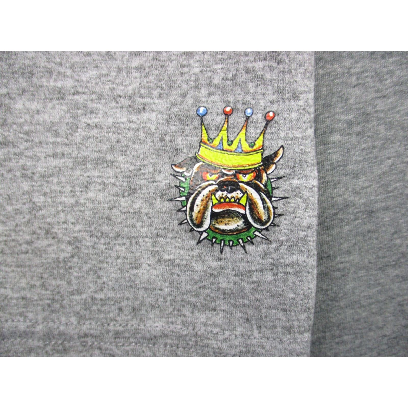 Ed Hardy Ed Hardy Shirt Men's Medium Gray Bulldog King Crowned Logo Graphic Print Short Sleeve Crew Neck T-Shirt Size US M / EU 48-50 / 2 - 2 Thumbnail