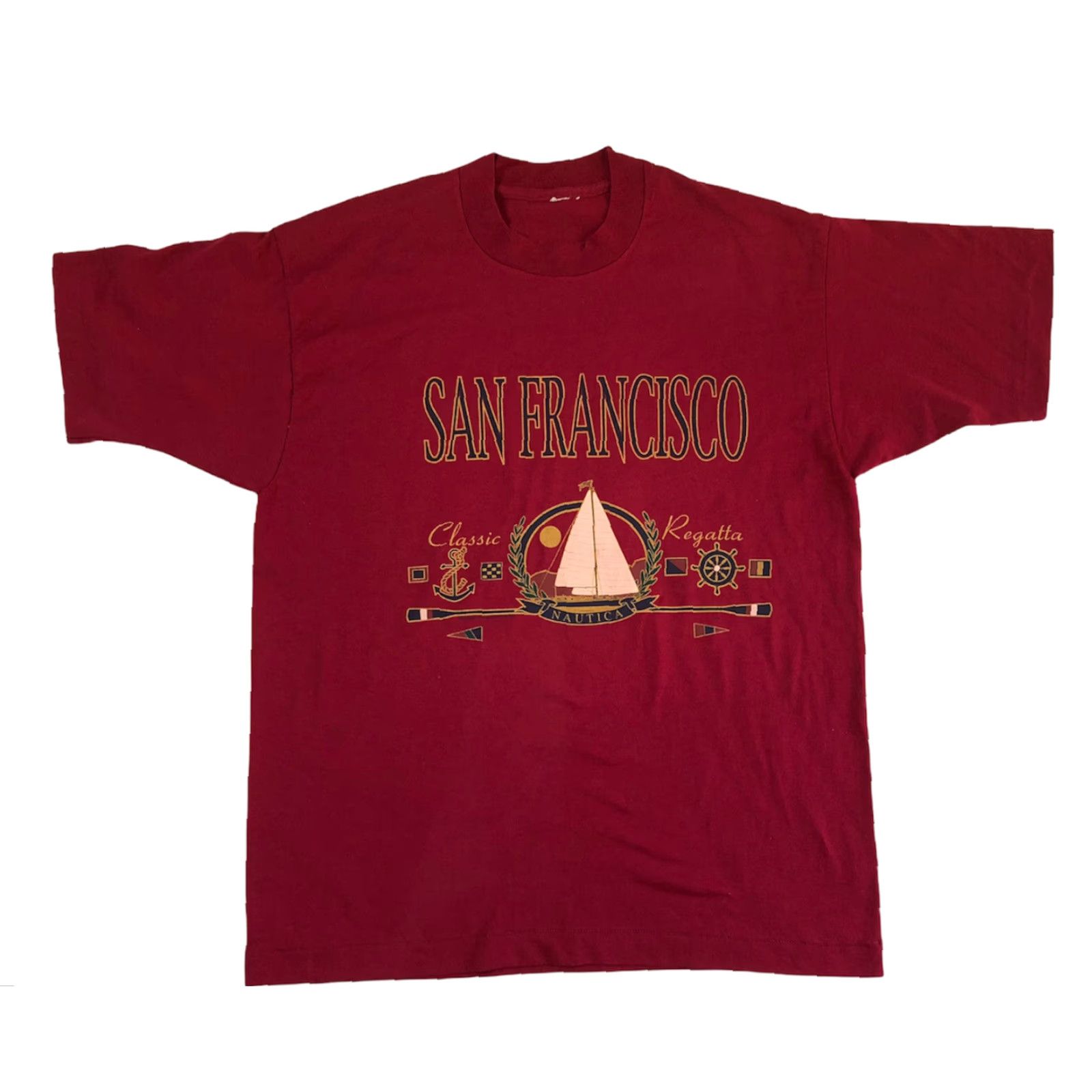 Vintage VINTAGE San Francisco California T-Shirt Crew Neck Short Sleeve L Red Cotton Graphic Print Logo Men Size US L / EU 52-54 / 3 - 2 Thumbnail