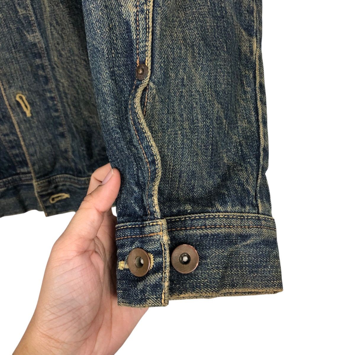 Hysteric Glamour 📌Vintage Biker Trucker Denim Jacket Button Made in Japan Size US M / EU 48-50 / 2 - 16 Thumbnail